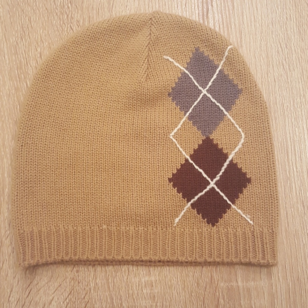 Liz Claiborne Tan Argyle Hat